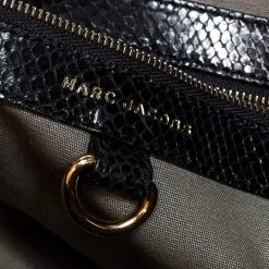 Marc Jacobs Black Quilted Snake Skin Embossed Leather Tote For Women 18 Marc Jacobs Black Quilted Snake Skin Embossed Leather Tote For Women -Cheap Marc Jacobs Store luxury women marc jacobs used handbags p253216 010