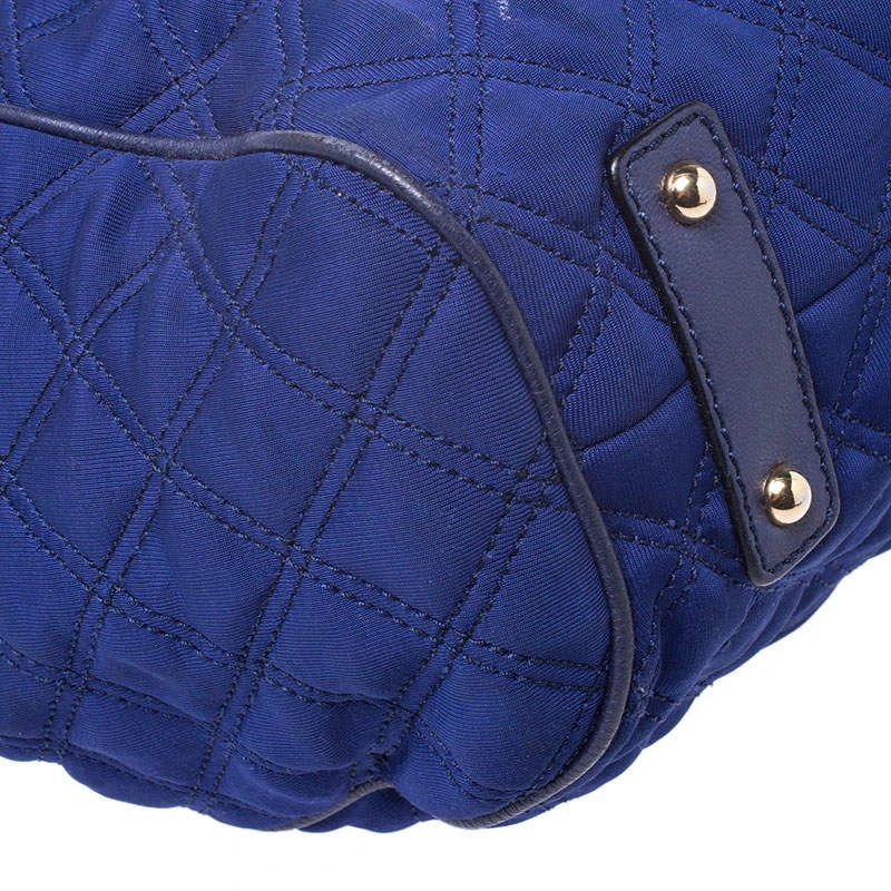 Marc Jacobs Blue Quilted Neoprene And Leather Stam Shoulder Bag For Women 10 Marc Jacobs Blue Quilted Neoprene And Leather Stam Shoulder Bag For Women - Image 10