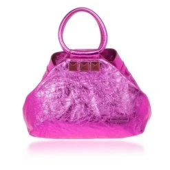 Marc Jacobs Metallic Pink Crackled Leather Cruise Tote For Women