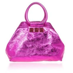 Marc Jacobs Metallic Pink Crackled Leather Cruise Tote For Women -Cheap Marc Jacobs Store luxury women marc jacobs used handbags p25547 004