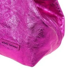 Marc Jacobs Metallic Pink Crackled Leather Cruise Tote For Women -Cheap Marc Jacobs Store luxury women marc jacobs used handbags p25547 007