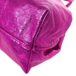 Marc Jacobs Metallic Pink Crackled Leather Cruise Tote For Women -Cheap Marc Jacobs Store luxury women marc jacobs used handbags p25547 012