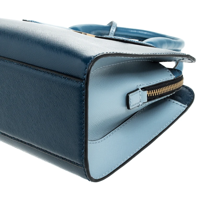 Marc Jacobs Blue Leather Little Big Shot Tote For Women 11 Marc Jacobs Blue Leather Little Big Shot Tote For Women - Image 11