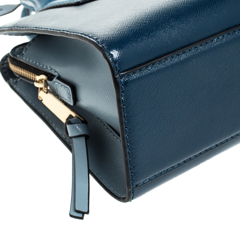 Marc Jacobs Blue Leather Little Big Shot Tote For Women 10 Marc Jacobs Blue Leather Little Big Shot Tote For Women - Image 10