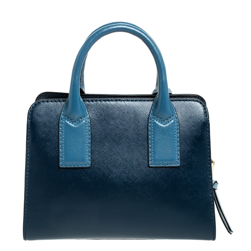 Marc Jacobs Blue Leather Little Big Shot Tote For Women 4 Marc Jacobs Blue Leather Little Big Shot Tote For Women - Image 4