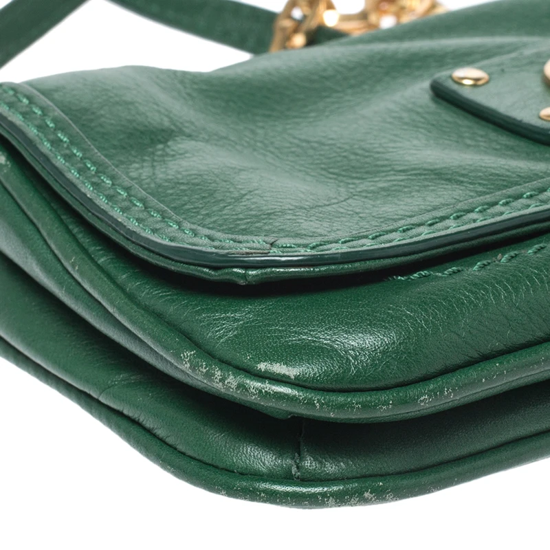 Marc Jacobs Green Leather Turnlock Crossbody Bag For Women 10 Marc Jacobs Green Leather Turnlock Crossbody Bag For Women - Image 10