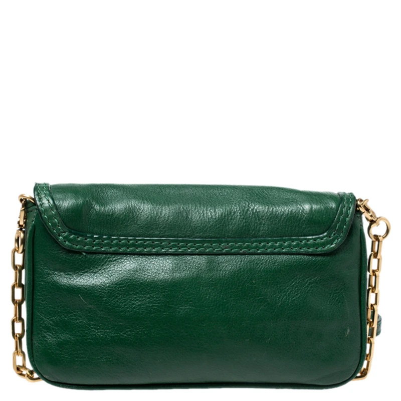 Marc Jacobs Green Leather Turnlock Crossbody Bag For Women 4 Marc Jacobs Green Leather Turnlock Crossbody Bag For Women - Image 4