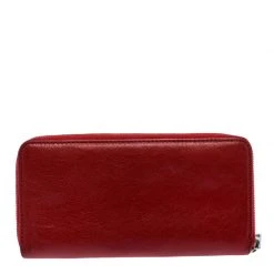Marc Jacobs Red Studded Leather Zip Around Continental Wallet For Women -Cheap Marc Jacobs Store luxury women marc jacobs used handbags p258763 007