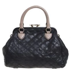 Marc Jacobs Black Quilted Leather Mini Stam Satchel For Women -Cheap Marc Jacobs Store luxury women marc jacobs used handbags p258866 005