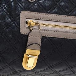 Marc Jacobs Black Quilted Leather Mini Stam Satchel For Women -Cheap Marc Jacobs Store luxury women marc jacobs used handbags p258866 006