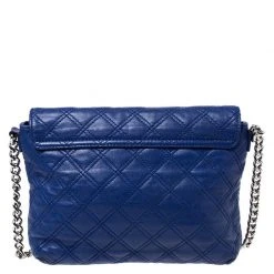 Marc Jacobs Blue Quilted Leather Day To Night Single Shoulder Bag For Women -Cheap Marc Jacobs Store luxury women marc jacobs used handbags p259155 005