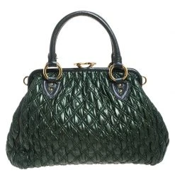 Marc Jacobs Metallic Green Quilted Leather Stam Shoulder Bag For Women 14 Marc Jacobs Metallic Green Quilted Leather Stam Shoulder Bag For Women -Cheap Marc Jacobs Store luxury women marc jacobs used handbags p259257 005