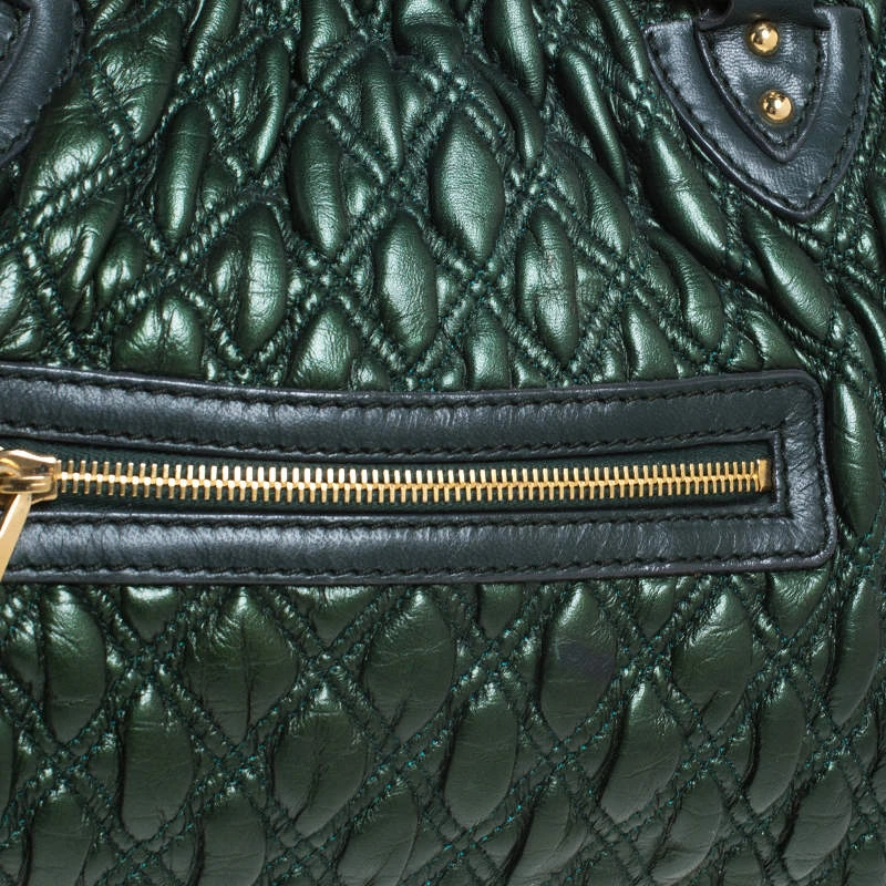 Marc Jacobs Metallic Green Quilted Leather Stam Shoulder Bag For Women 5 Marc Jacobs Metallic Green Quilted Leather Stam Shoulder Bag For Women - Image 5