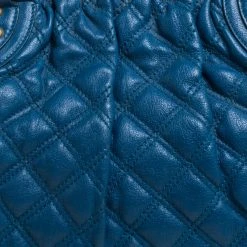 Marc Jacobs Blue Quilted Leather Stam Shoulder Bag For Women -Cheap Marc Jacobs Store luxury women marc jacobs used handbags p260720 001
