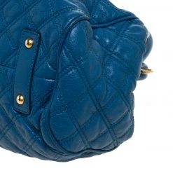 Marc Jacobs Blue Quilted Leather Stam Shoulder Bag For Women -Cheap Marc Jacobs Store luxury women marc jacobs used handbags p260720 007