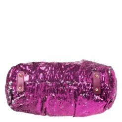 Marc Jacobs Fuchsia Sequin New York Rocker Stam Shoulder Bag For Women -Cheap Marc Jacobs Store luxury women marc jacobs used handbags p261174 004