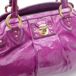 Marc Jacobs Alyona Purple Patent Leather Satchel For Women -Cheap Marc Jacobs Store luxury women marc jacobs used handbags p26451 0006