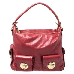 Marc Jacobs Red Leather Multi Pocket Shoulder Bag For Women