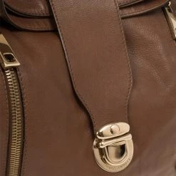 Marc Jacobs Brown Leather Amy With Zippers Hobo For Women -Cheap Marc Jacobs Store luxury women marc jacobs used handbags p27071 0010