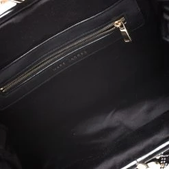 Marc Jacobs Black Crystal Embellished Satin Stam Satchel For Women -Cheap Marc Jacobs Store luxury women marc jacobs used handbags p271004 003