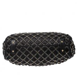 Marc Jacobs Black Crystal Embellished Satin Stam Satchel For Women -Cheap Marc Jacobs Store luxury women marc jacobs used handbags p271004 011