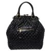 Marc Jacobs Black Quilted Leather Oversized Stam Bag For Women