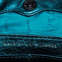 Marc Jacobs Metallic Blue Leather Classic Q Karlie Crossbody Bag For Women -Cheap Marc Jacobs Store luxury women marc jacobs used handbags p274254 009