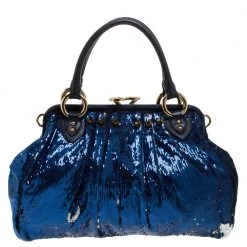 Marc Jacobs Blue Sequin New York Rocker Stam Shoulder Bag For Women