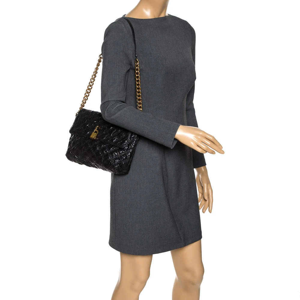 Marc Jacobs Black Quilted Leather Shoulder Bag For Women 2 Marc Jacobs Black Quilted Leather Shoulder Bag For Women - Image 2