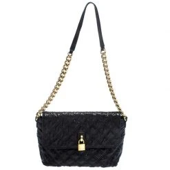 Marc Jacobs Black Quilted Leather Shoulder Bag For Women