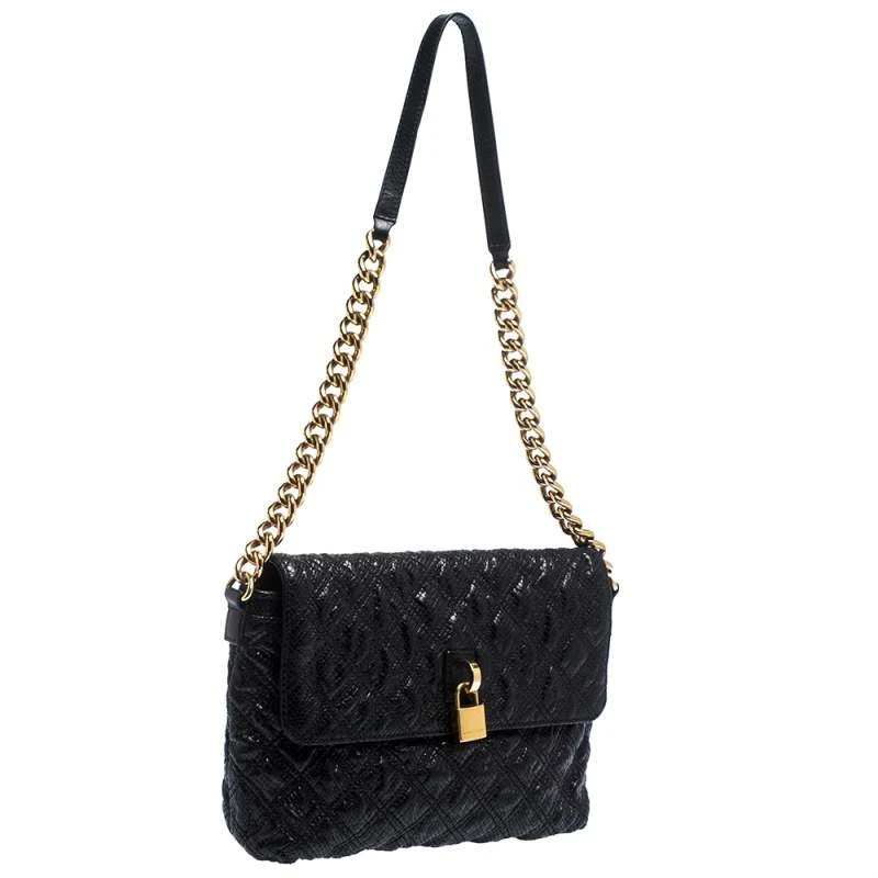 Marc Jacobs Black Quilted Leather Shoulder Bag For Women 3 Marc Jacobs Black Quilted Leather Shoulder Bag For Women - Image 3