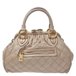 Marc Jacobs Beige Leather Mini Stam Satchel For Women