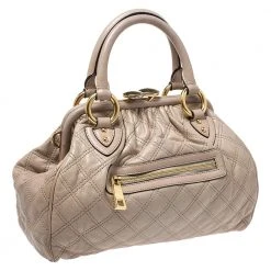 Marc Jacobs Beige Leather Mini Stam Satchel For Women -Cheap Marc Jacobs Store luxury women marc jacobs used handbags p275023 008