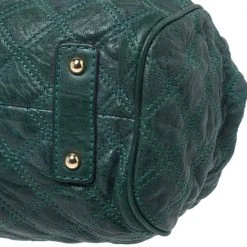 Marc Jacobs Green Quilted Leather Stam Shoulder Bag For Women -Cheap Marc Jacobs Store luxury women marc jacobs used handbags p275712 002