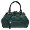 Marc Jacobs Green Quilted Leather Stam Shoulder Bag For Women