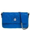 Marc Jacobs Blue Quilted Leather Flap Crossbody Bag For Women