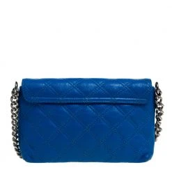 Marc Jacobs Blue Quilted Leather Flap Crossbody Bag For Women -Cheap Marc Jacobs Store luxury women marc jacobs used handbags p280574 007