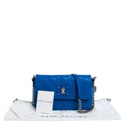 Marc Jacobs Blue Quilted Leather Flap Crossbody Bag For Women -Cheap Marc Jacobs Store luxury women marc jacobs used handbags p280574 008