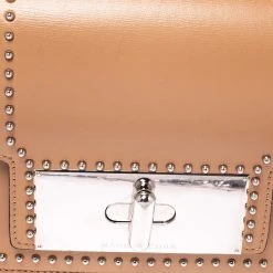Marc Jacobs Beige Studded Leather Small Mischief Shoulder Bag For Women -Cheap Marc Jacobs Store luxury women marc jacobs used handbags p280637 008