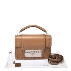 Marc Jacobs Beige Studded Leather Small Mischief Shoulder Bag For Women -Cheap Marc Jacobs Store luxury women marc jacobs used handbags p280637 010