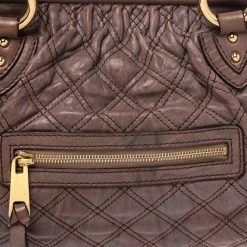 Marc Jacobs Brown Quilted Leather Stam Satchel For Women 15 Marc Jacobs Brown Quilted Leather Stam Satchel For Women -Cheap Marc Jacobs Store luxury women marc jacobs used handbags p281063 008
