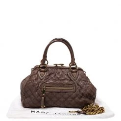 Marc Jacobs Brown Quilted Leather Stam Satchel For Women 19 Marc Jacobs Brown Quilted Leather Stam Satchel For Women -Cheap Marc Jacobs Store luxury women marc jacobs used handbags p281063 010