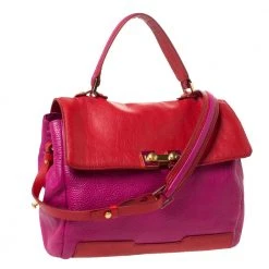 Marc By Marc Jacobs Fuchsia/Red Leather Bob’s Memphis Top Handle Bag For Women -Cheap Marc Jacobs Store luxury women marc jacobs used handbags p287390 011