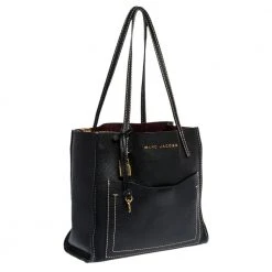Marc Jacobs Black Leather Grind T Pocket Tote For Women 13 Marc Jacobs Black Leather Grind T Pocket Tote For Women -Cheap Marc Jacobs Store luxury women marc jacobs used handbags p289645 005
