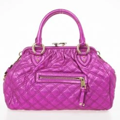 Marc Jacobs Metallic Leather Stam Bag For Women -Cheap Marc Jacobs Store luxury women marc jacobs used handbags p29458 003