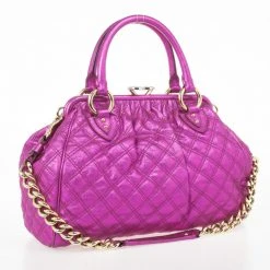 Marc Jacobs Metallic Leather Stam Bag For Women -Cheap Marc Jacobs Store luxury women marc jacobs used handbags p29458 004