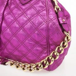 Marc Jacobs Metallic Leather Stam Bag For Women -Cheap Marc Jacobs Store luxury women marc jacobs used handbags p29458 006