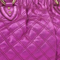 Marc Jacobs Metallic Leather Stam Bag For Women -Cheap Marc Jacobs Store luxury women marc jacobs used handbags p29458 010