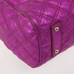 Marc Jacobs Metallic Leather Stam Bag For Women -Cheap Marc Jacobs Store luxury women marc jacobs used handbags p29458 011