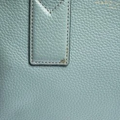 Marc Jacobs Pale Blue Leather Logo Shot Charm Boston Bag For Women -Cheap Marc Jacobs Store luxury women marc jacobs used handbags p299600 004